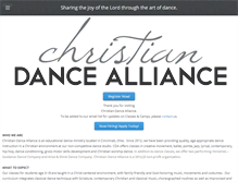 Tablet Screenshot of christiandancealliance.com